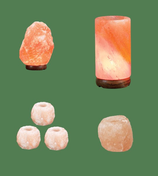 Himalayan Salt Lamps 1 Micro + 1 Cylinder Diffuser + 3 Votive Candle Holder Mini + 1 Votive Candle Holder Large